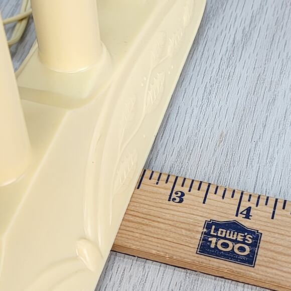 Vintage Christmas Window Candles 5 Light 10" Candolier Electric Drip Wax TESTED - Picture 9 of 12